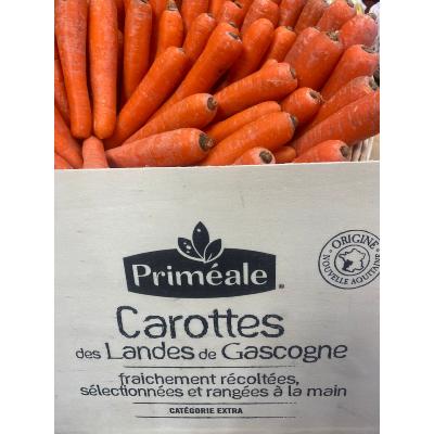 carotte des sable LABEL ROUGE   vendue au kilo ou en 500g